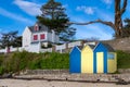 Ile-aux-Moines, bathing huts Royalty Free Stock Photo