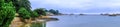 Panoramic at picturesque Ile de Brehat island in Brittany, France