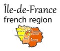 Ile-de-France french region map