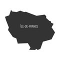 Ile-de-France - map of region of France Royalty Free Stock Photo