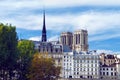 Ile de la Cite and Notre Dame in Paris Royalty Free Stock Photo