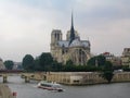 Notre Dame Cathedral from Pont de la Tournelle, Quartier Latin, Paris, France Royalty Free Stock Photo
