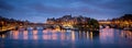 Ile de la Cite and Pont Neuf at dawn - Paris Royalty Free Stock Photo