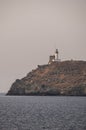 Ile de la Giraglia, Giraglia island, lighthouse, Barcaggio, Ersa, Cap Corse, Cape Corse, Haute-Corse, Corsica, France, Europe Royalty Free Stock Photo