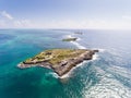 Ile de la Passe Aerial View and outer islands in Mauritius