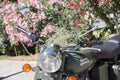 Indian Royal Enfield 500 Classic in Military Green color parked