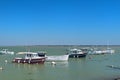 Ile de RÃÂ© - boats in harbor of Loix Royalty Free Stock Photo