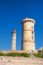 Ile de RÃÂ© - The lighthouse Phare des Baleines and old museum Royalty Free Stock Photo