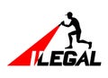 Ilegal icon design Royalty Free Stock Photo