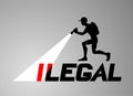 Ilegal icon design Royalty Free Stock Photo