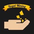 Ilegal mining Royalty Free Stock Photo