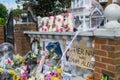 ILFORD, LONDON, ENGLAND- 2nd July 2022: Memorial to Zara Aleena at the site where she was murdered near home