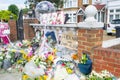 ILFORD, LONDON, ENGLAND- 2nd July 2022: Memorial to Zara Aleena at the site where she was murdered near home