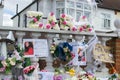 ILFORD, LONDON, ENGLAND- 2nd July 2022: Memorial to Zara Aleena at the site where she was murdered near home