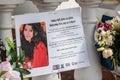 ILFORD, LONDON, ENGLAND- 2nd July 2022: Zara Aleena memorial at the site where she was murdered