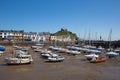 Ilfracombe Devon boats in the harbour on beautiful spring day