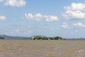 Ilha das Pedras Brancas Island and Guaiba lake Royalty Free Stock Photo