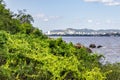 Ilha das Pedras Brancas Island and Guaiba lake Royalty Free Stock Photo