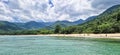 Ilha Grande, Brazil - Jan 27, 2024: Parnaioca Beach at Ilha Grande, Angra dos Reis, Brazil