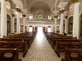 Ilheus, Bahia, Brazil - December 30th, 2022: Panoramic view of the interior of the Cathedral of St Sebastian located in the
