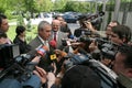 Calin Popescu Tariceanu with press