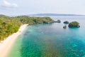 Ilig Iligan Beach. White sand beach and clear coral lagoon