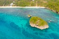 Ilig Iligan Beach. White sand beach and clear coral lagoon