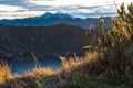 Ilinizas Volcanoes under the Quilotoa lagoon, Ecuador