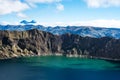 Ilinizas Volcanos under the Quilotoa lagoon, Andes. Ecuador