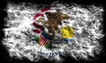 Ilinois state smoke flag, United States Of America Royalty Free Stock Photo