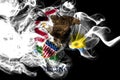 Ilinois state smoke flag, United States Of America Royalty Free Stock Photo