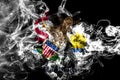 Ilinois state smoke flag, United States Of America Royalty Free Stock Photo