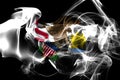 Ilinois state smoke flag, United States Of America Royalty Free Stock Photo