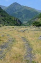 Kurmuk valley near Ilisu, a Greater Caucasus mountain village in north-western Azerbaijan Royalty Free Stock Photo