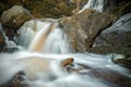 Ilkley Moor, close-up of waterfall, UK Royalty Free Stock Photo