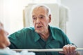 Ill always be by your side. a senior man visiting his sick wife in hospital. Royalty Free Stock Photo