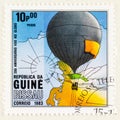 Ill fated Swedish Hot Air Balloon The Eagle on Postage Stamp