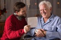 Ill father and son Royalty Free Stock Photo