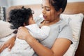 Ill never get enough of this. a mother cuddling her baby girl. Royalty Free Stock Photo