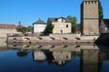 ill river and medieval towers (covered bridges) - strasbourg - france