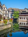 Ill River in Petite France, Strasbourg Royalty Free Stock Photo