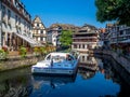 Ill River in Petite France, Strasbourg Royalty Free Stock Photo