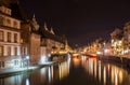Ill river in Strasbourg - Alsace, France Royalty Free Stock Photo