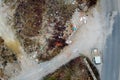 Illegal dumping from the air Royalty Free Stock Photo