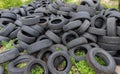 Illegal Dumping of Old Tires and Other Junk Royalty Free Stock Photo