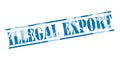 Illegal export blue stamp Royalty Free Stock Photo