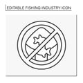 Illegal fishing line icon