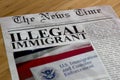 Illegal immigrant headline Royalty Free Stock Photo