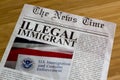 Illegal immigrant headline Royalty Free Stock Photo