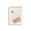 Illegal immigrant papers icon flat isolated vector